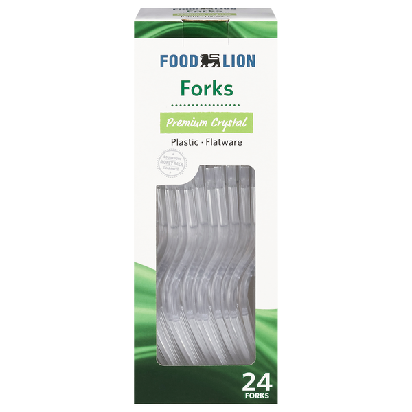 Food Lion Plastic Forks Premium Crystal