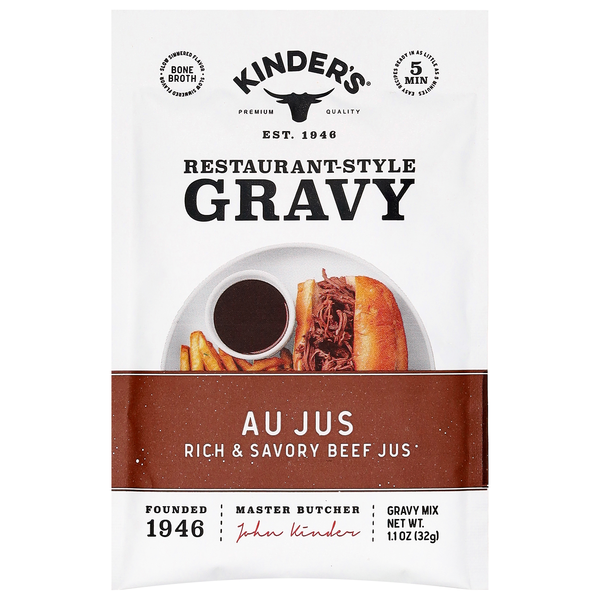 Kinder's Au Jus Bone Broth Gravy Seasoning Mix Packet