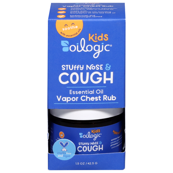 Oilogic Kids Stuffy Nose & Cough Vapor Chest Rub