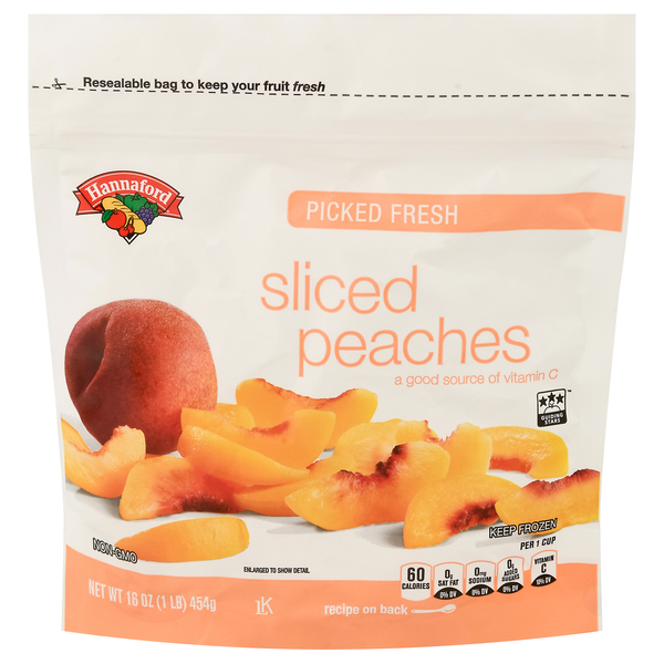 Hannaford Picked Fresh Sliced Peaches Frozen
