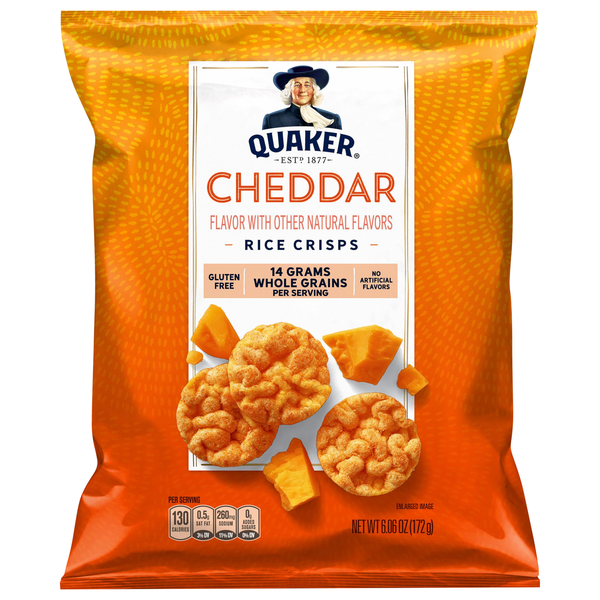 Quaker Gluten Free Cheddar Cheese Rice Crisps