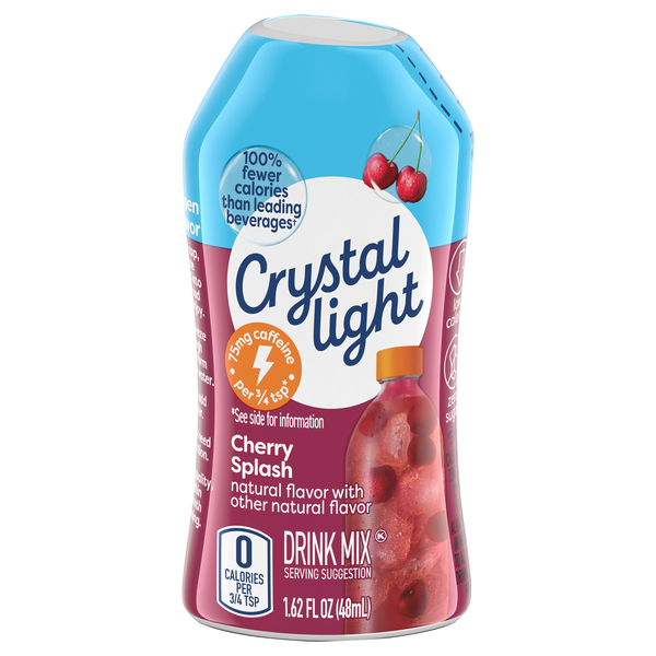 Crystal Light Liquid Drink Mix Cherry Splash with Caffeine