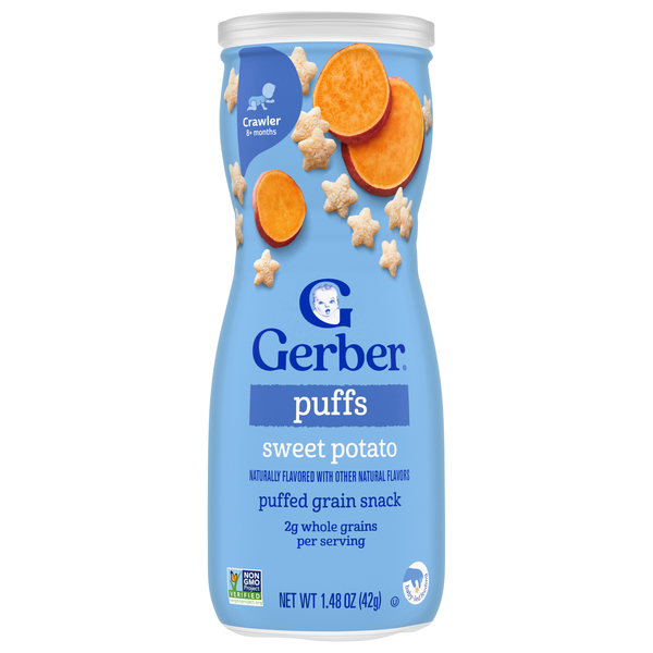 Gerber Snacks Grain & Grow Baby Sweet Potato Puffs 8+ Months