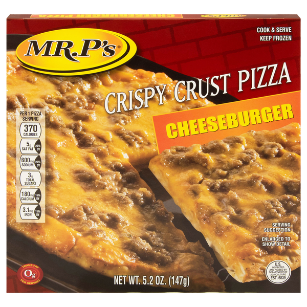 Mr. P's Crispy Crust Cheeseburger Pizza Frozen