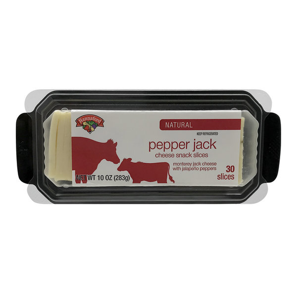 Hannaford Natural Pepper Jack Cheese Snack Slices - 30 ct