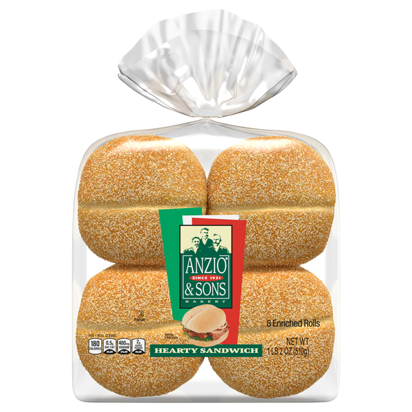 Anzio & Sons Hearty Sandwich Rolls - 8 ct