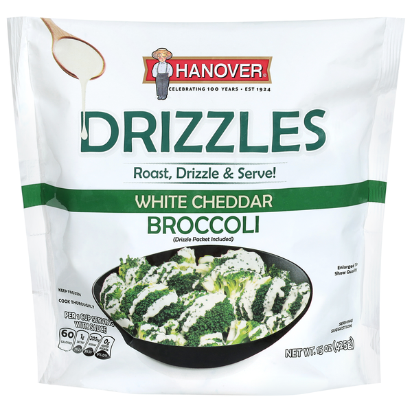 Hanover Drizzles White Cheddar Broccoli Frozen