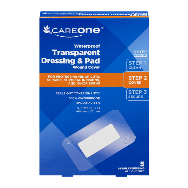 Save on CareOne Waterproof Transparent Dressing & Pad Wound Cover Order Online Delivery Giant