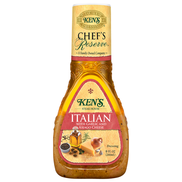 Ken's Steak House Chef's Reserve Italian w/Garlic & Asiago Cheese Dressing