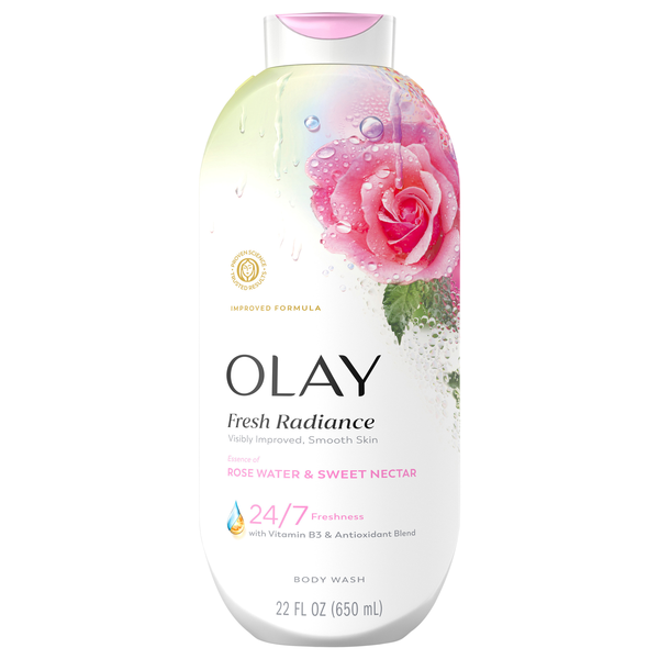 Olay Fresh Radiance Essence of Rose Water & Sweet Nectar Body Wash