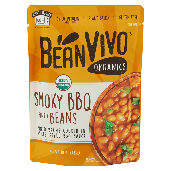 BeanVivo Organics Smoky BBQ Pinto Beans Microwave
