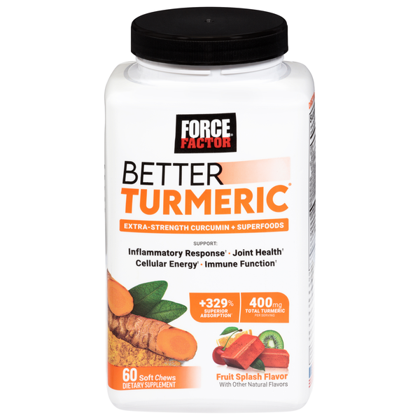 Force Factor Better Turmeric Extra Strength Curcumin Chews Fruit Splash