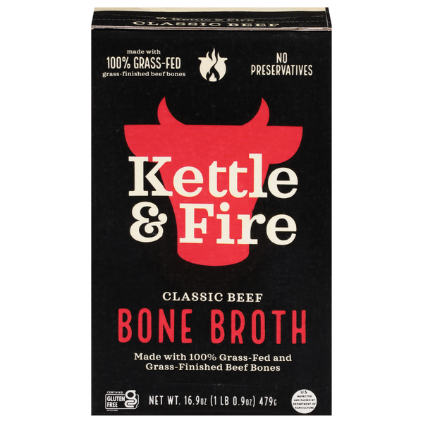 Kettle & Fire 100% Grass-Fed Gluten Free Classic Beef Bone Broth