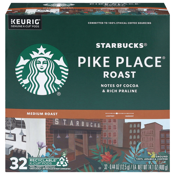 Starbucks Pike Place Medium Roast K-Cup Coffee Pods