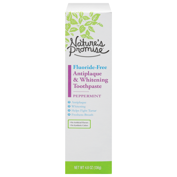 Nature's Promise Antiplaque & Whitening Peppermint Toothpaste