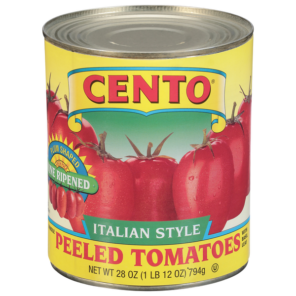 Cento Italian Style Whole Peeled Tomatoes with Basil Leaf