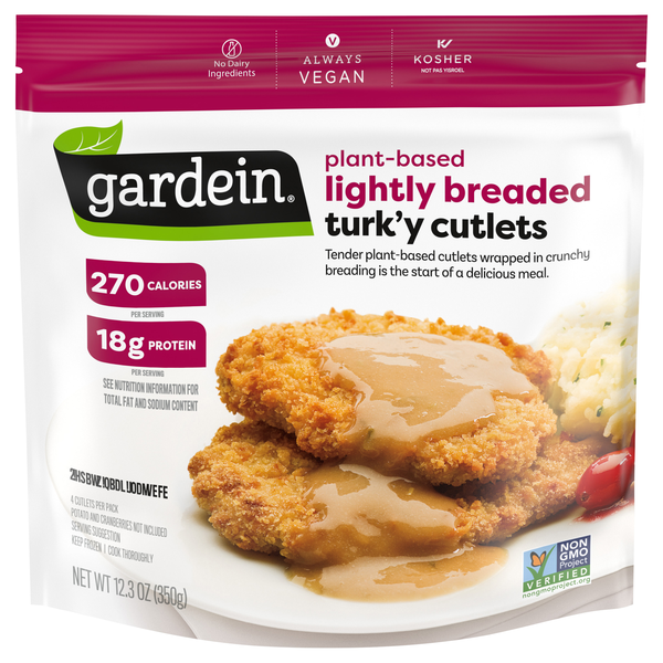 Gardein Plant-Based Lightly Breaded Turk'y Cutlets Frozen