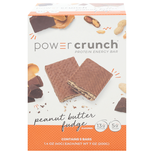 Power Crunch Peanut Butter Fudge 13g Protein Energy Bar - 5 ct