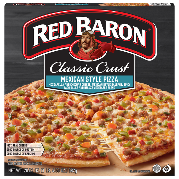 Red Baron Classic Crust Mexican Style Pizza Frozen