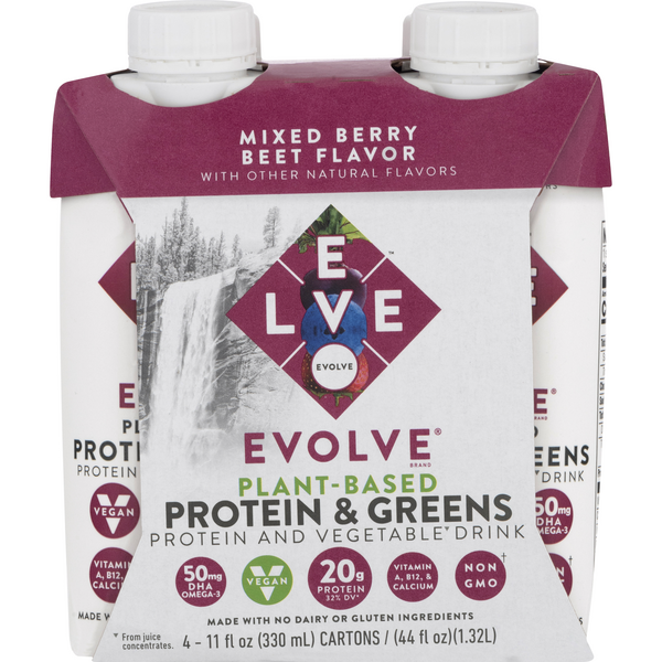 Save on Evolve PlantBased Protein &amp; Greens Drink Mixed