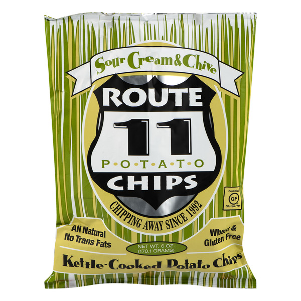 Save on Route 11 KettleCooked Potato Chips Sour Cream & Chive Gluten