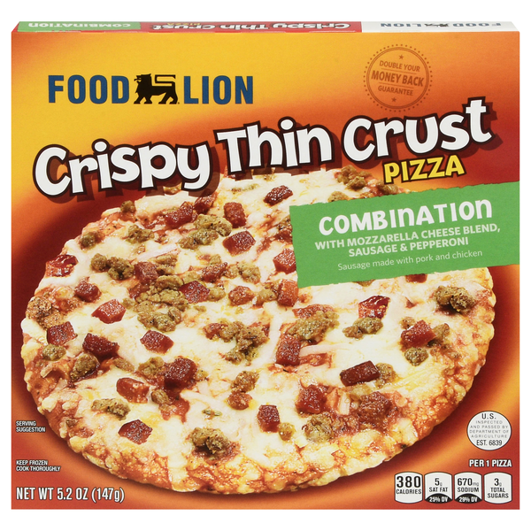 Food Lion Crispy Thin Crust Combination Pizza Frozen