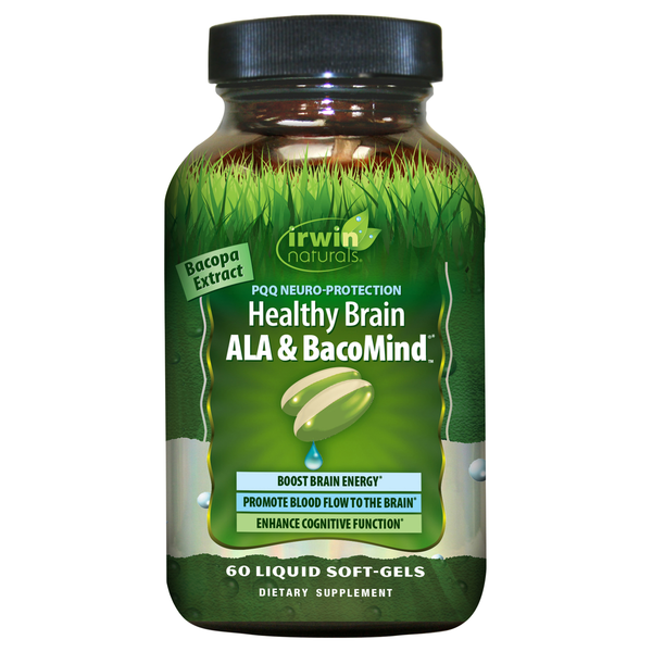 Irwin Naturals Healthy Brain ALA + BacoMind Liquid Soft-Gels