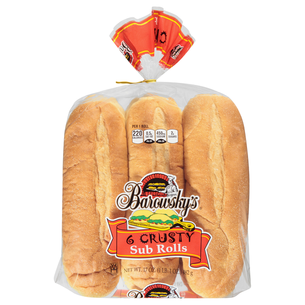 Barowsky's Crusty Sub Rolls - 6 ct