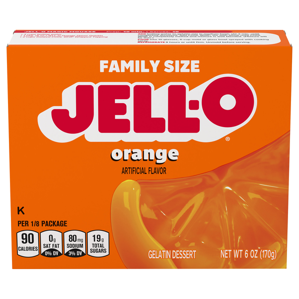 Jell-O Orange Flavored Gelatin Dessert Mix