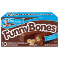 Drake's Funny Bones Devils Food Snack Cakes Frosted Peanut Butter - 10 ct