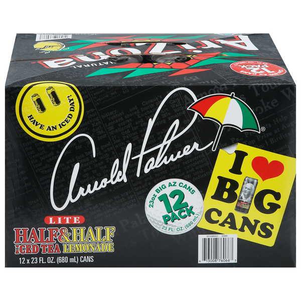 AriZona Arnold Palmer Lite Half & Half Iced Tea Lemonade - 12 pk