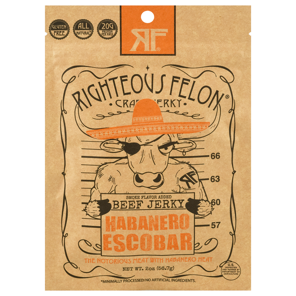 Righteous Felon Habanero Escobar Beef Jerky