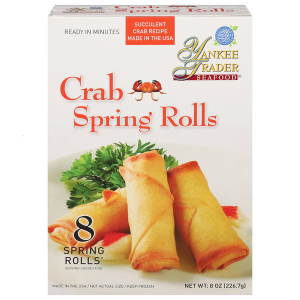 Yankee Trader Crab Spring Rolls - 8 ct Frozen