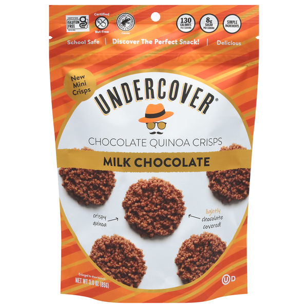 Save on Undercover Chocolate Quinoa Crisps Mini Milk Chocolate Order Online Delivery GIANT