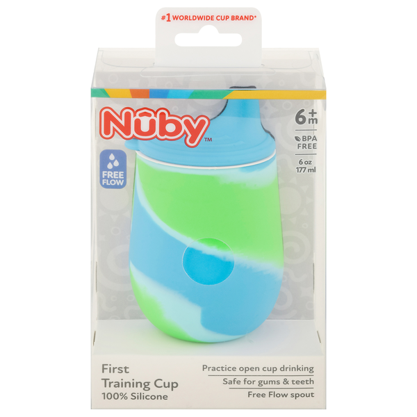 Nuby 6m+ 100% Silicone First Training Cup