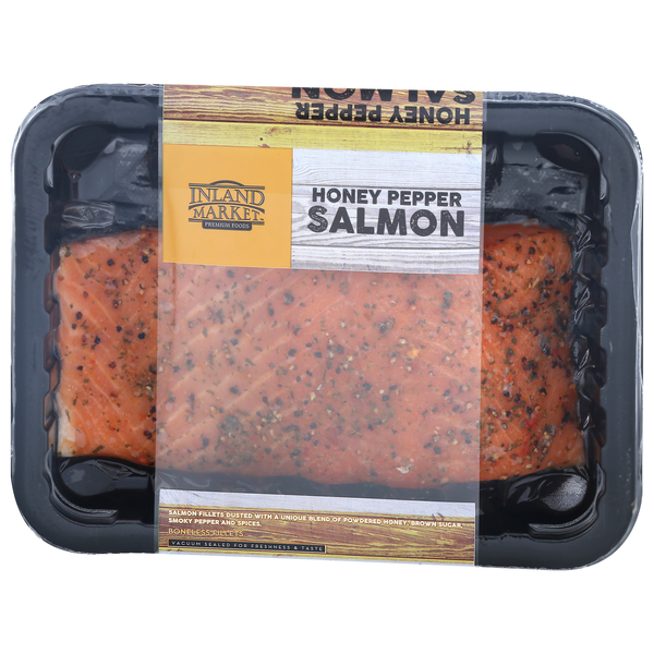 Inland Market Boneless Honey Pepper Atlantic Salmon Fillets - 2 ct