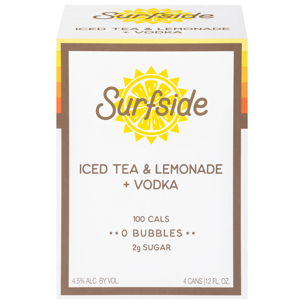 Surfside Iced Tea & Lemonade + Vodka - 4 pk