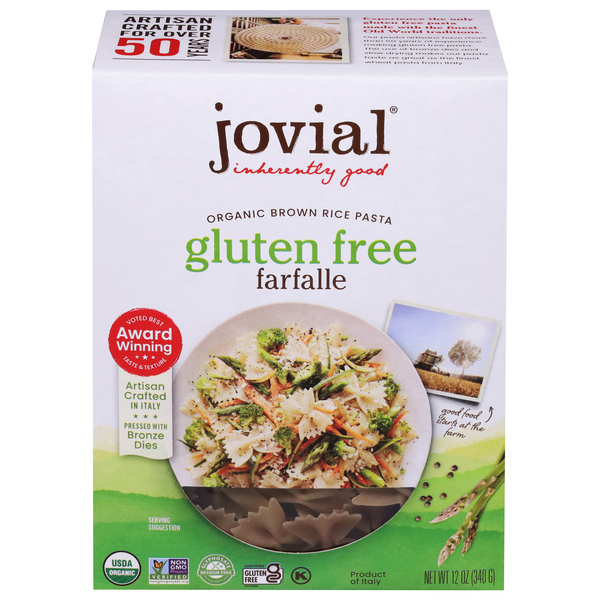 jovial Organic Gluten Free Brown Rice Farfalle Pasta