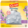 Glad ForceFlex Gain Lavender Tall Kitchen Drawstring Bags 13 Gallon
