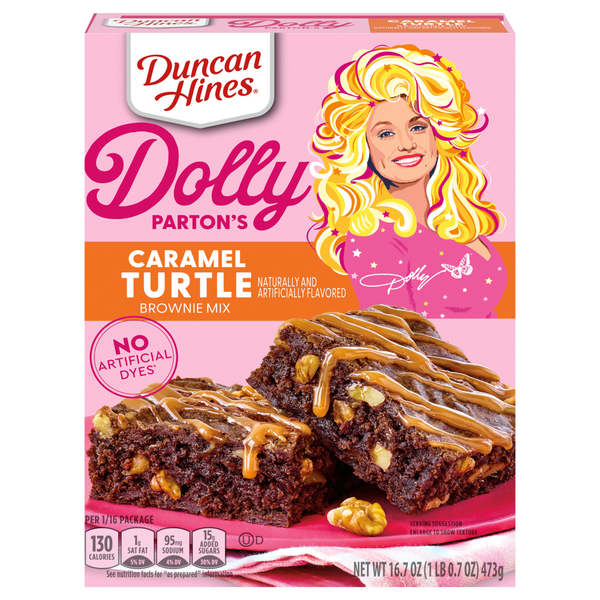 Duncan Hines Dolly Parton's Caramel Turtle Flavored Brownie Mix