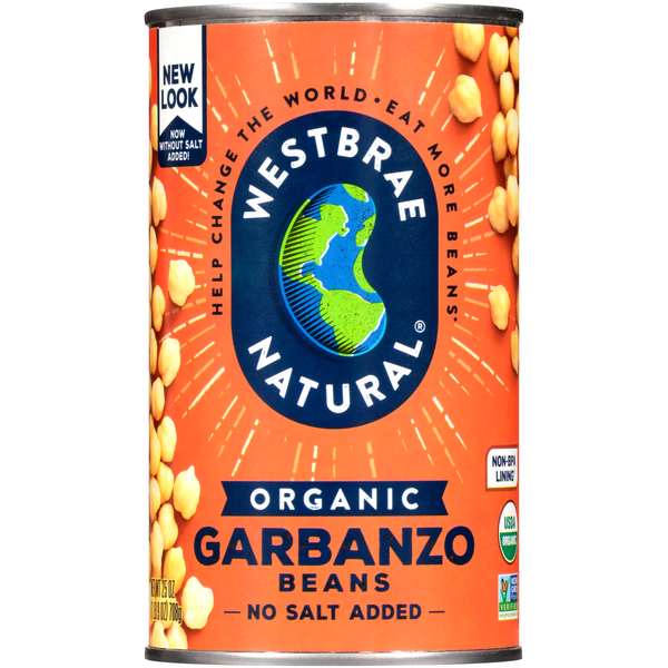Westbrae Natural Organic No Salt Added Garbanzo Beans