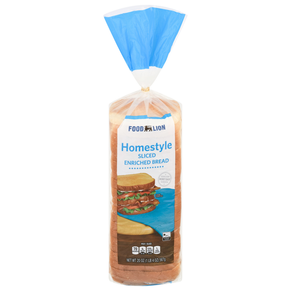 Food Lion Homestyle Enriched White Bread Sliced
