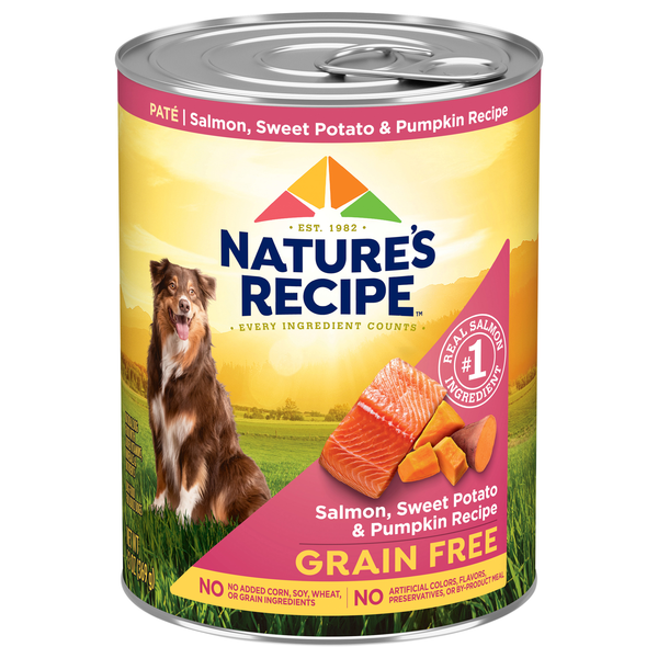 Nature's Recipe Grain Free Adult Salmon Sweet Potato & Pumpkin Dog Food