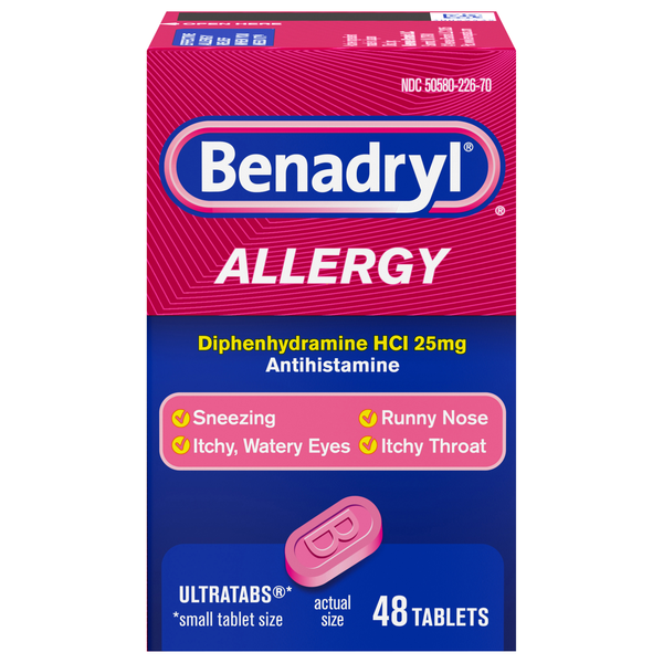 Benadryl Allergy Antihistamine Ultratabs Tablets