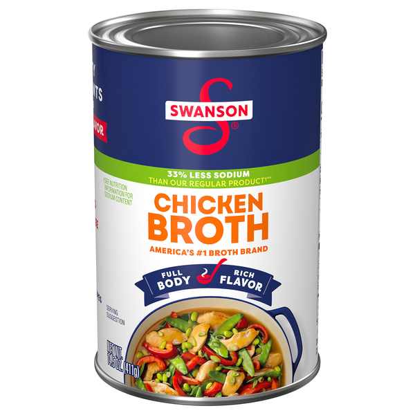 Swanson 33% Less Sodium Chicken Broth