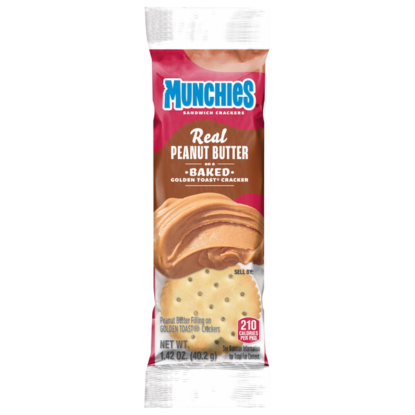 Munchies Real Peanut Butter Baked Golden Toast Crackers