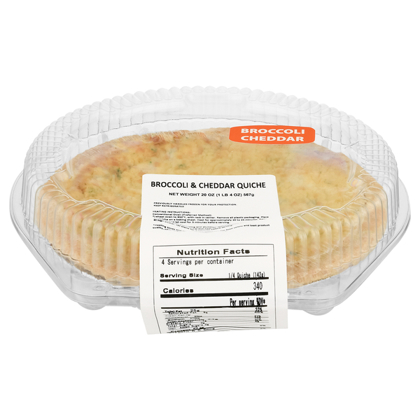 Giant Broccoli & Cheddar Quiche