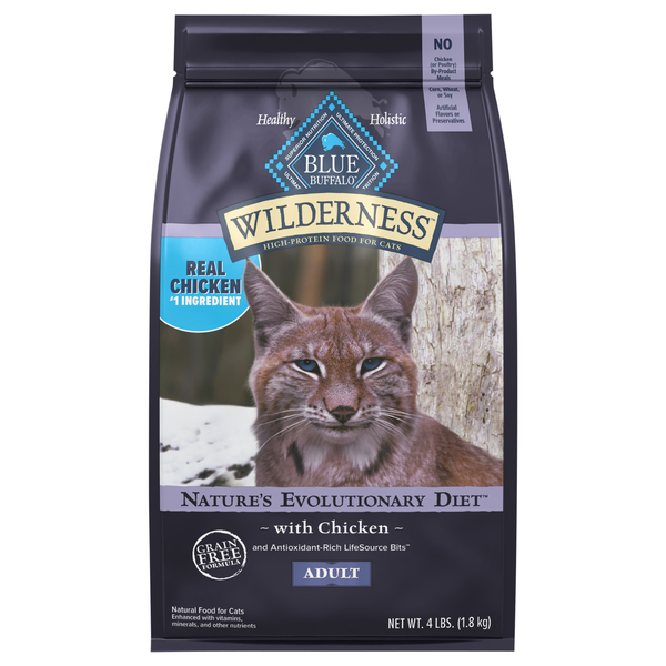 BLUE Wilderness Natural Grain Free Adult Dry Cat Food with Chicken