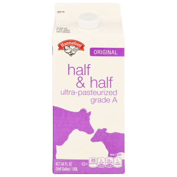 Hannaford Original Half & Half Cream