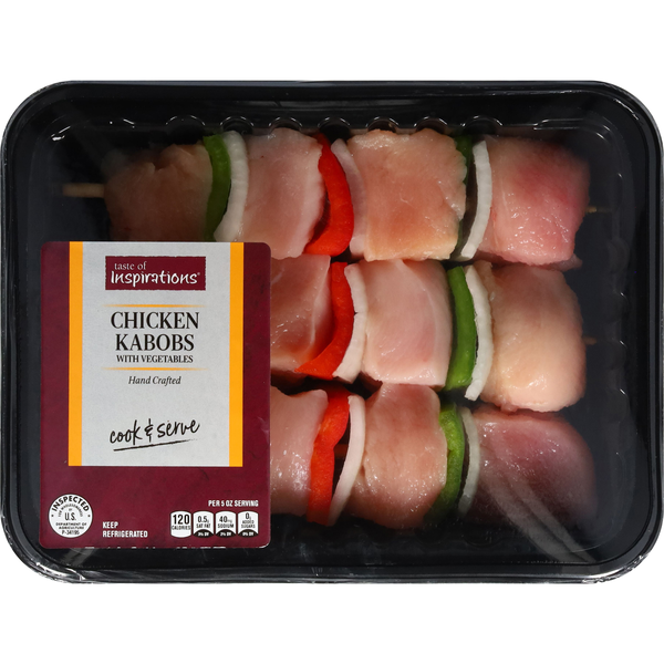 Taste of Inspirations Chicken Kabobs with Vegetables - 3 ct